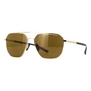New PORSCHE DESIGN Gold Square P8967 C Sunglasses Women